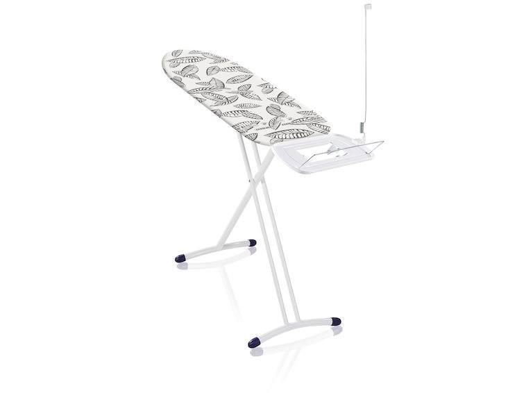 Blue/Black Adjustable Deluxe Ironing Board with Iron Rest